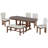 Extendable Wood Dining Table Set with Bench
