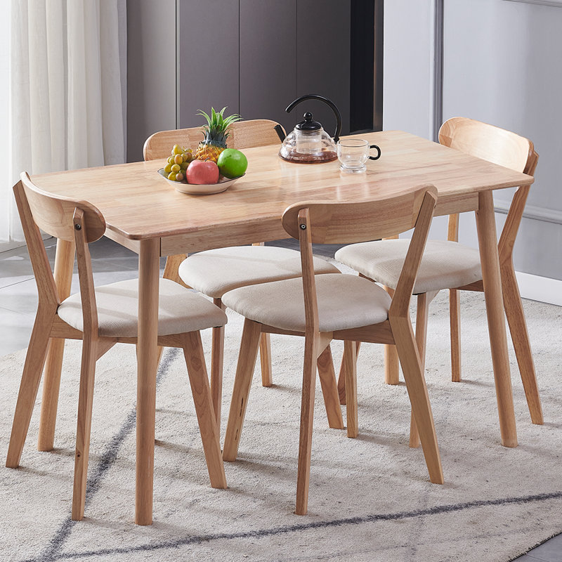 Ensemble de 5 tables de salle à manger 5 pièces, Beige, Jaune