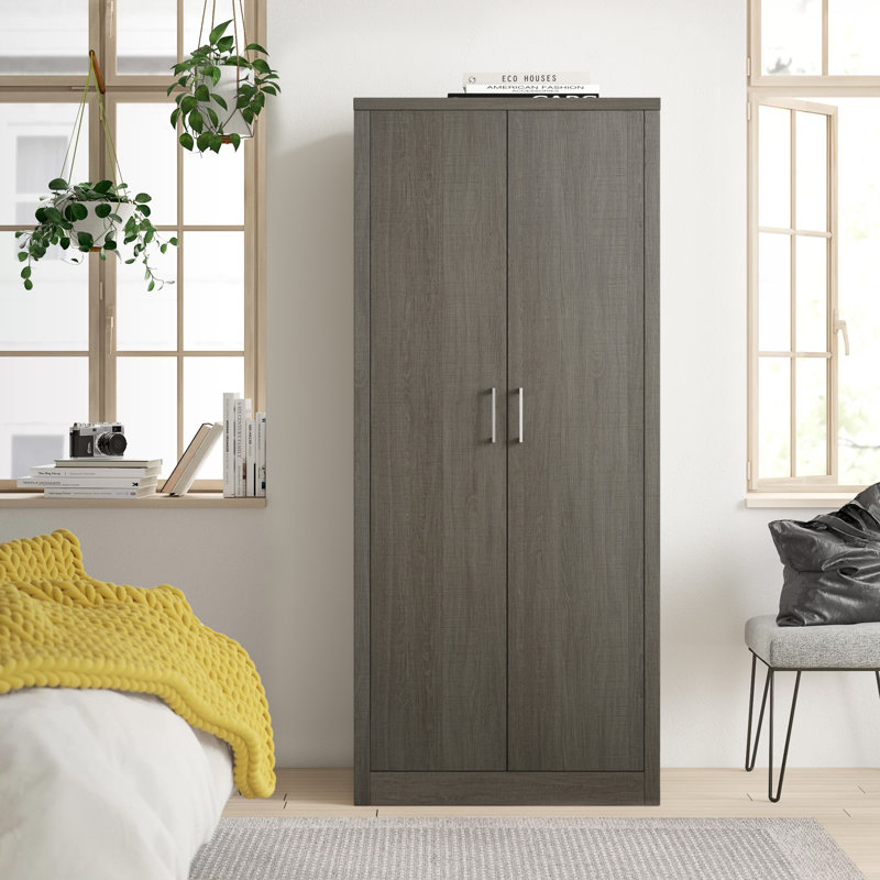 Arka 2 Door Wardrobe, Grey