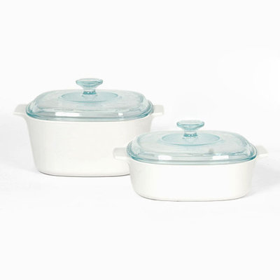 Corningware Just White Pyroceram 4Pc Cookware Set