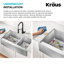 Évier de cuisine en acier inoxydable KRAUS Standart Pro-98629470-98629473