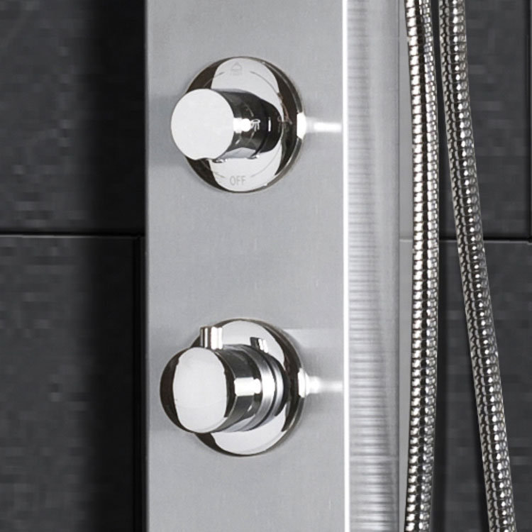 Inverseur de panneau de douche en acier inoxydable 70 po/thermostatique