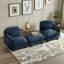 Canapé de coin modulable deux places avec pouf amovible-270307215