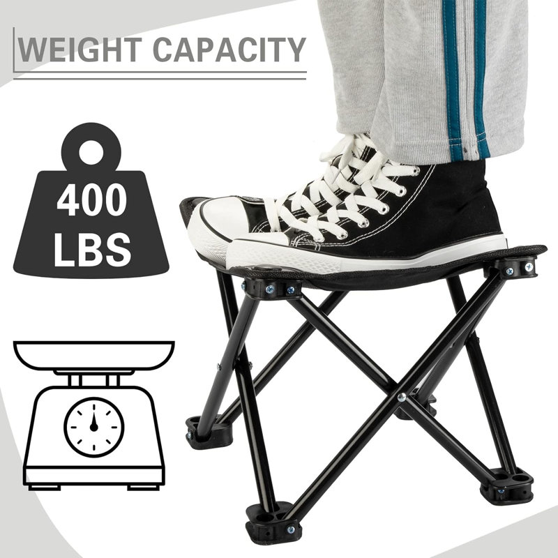 Osbonre Folding Camping Stool, Black, Gray