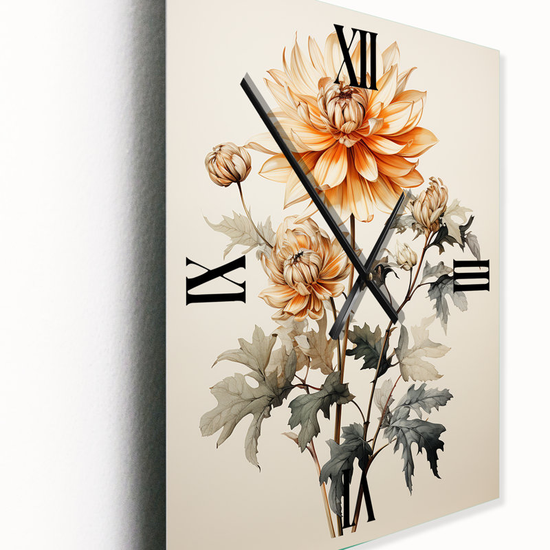 Horloge murale moderne Lugenia - Dahlia, Grand