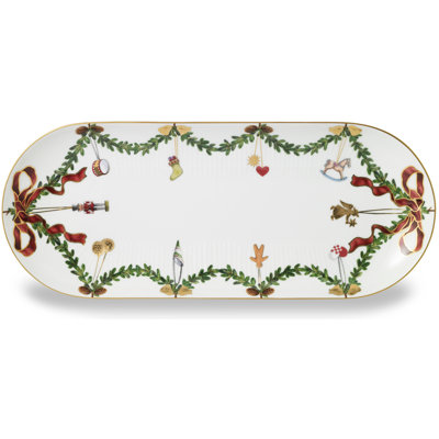 Royal Copenhagen Star Fluted Christmas Oblong Platter