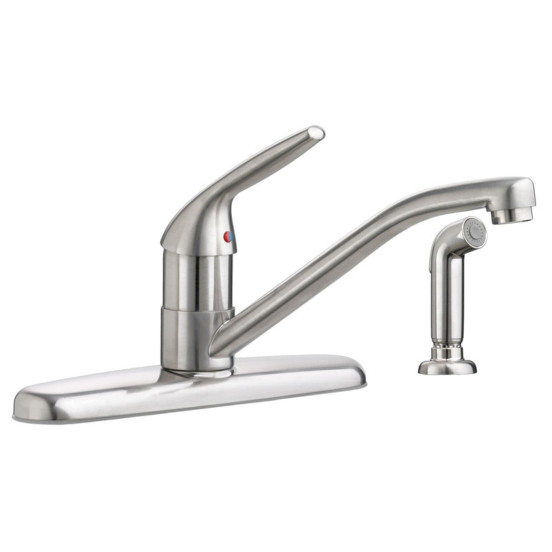 American Standard Colony Kitchen Faucet, Stainless Steel, With Spray