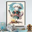 Pieuvre dans la cuisine - reproduction sur toile-86808233-110954761