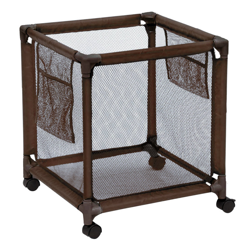 Panier de rangement pour piscine à roulettes, Marron