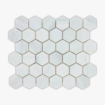 10 in. x 12 in. Honeycomb Honed Marble Tile
