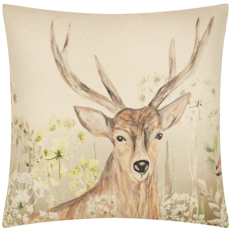 Doliya Abstract Beige Square Cushion Cover