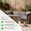 Miacomet Modular PE Rattan Garden Sofa Set and Table for Modern Gardens and Patios (Cover Included)-702254790-759147931
