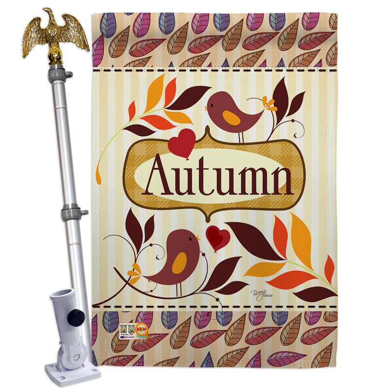 Ensemble de drapeaux en polyester 40 x 28 po Autumn