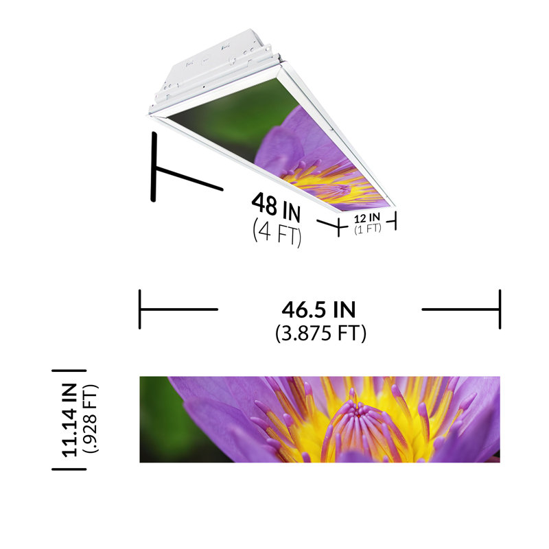 Flower Rectangle Fixture Component Ceiling Light
