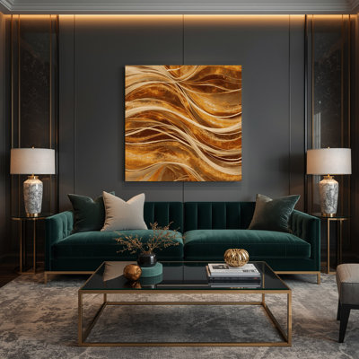 Digital Abstraction 8 Brown Canvas Wall Art