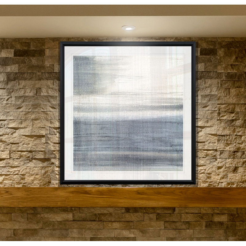 " Weathered II ", 17.5" H x 17.5" W x 1.5" D, Black Plastic Framed