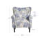 Fauteuil rembourré en polyester 30,3 po Modern-1612875385