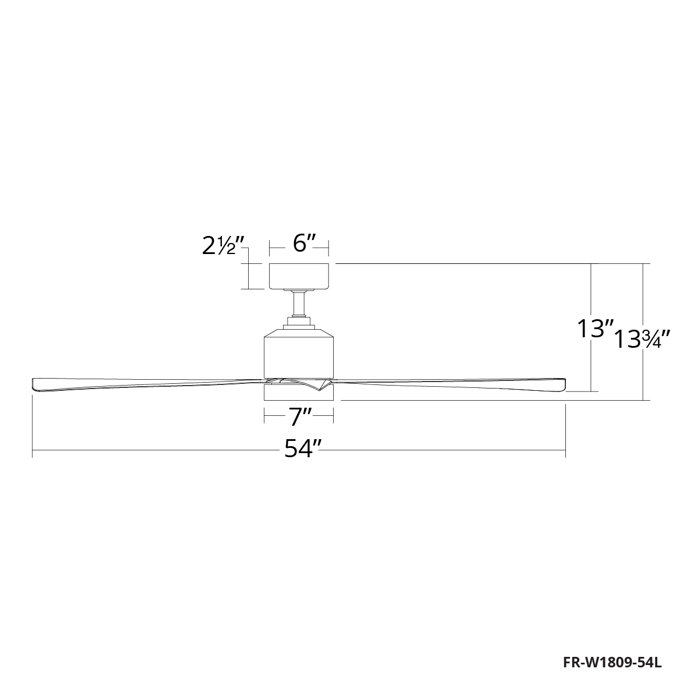 54" Lotus 3 - Blade Outdoor Smart Ceiling Fan with Remote Control and LED Light Kit Included, Works With Alexa and iOS or Android App