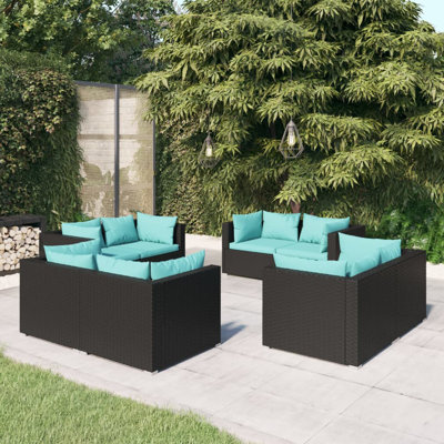 Ensemble modulaire de patio de 27,6 po de largeur avec coussins