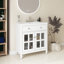 Meuble-lavabo 30 po avec lavabo en céramique-73550486
