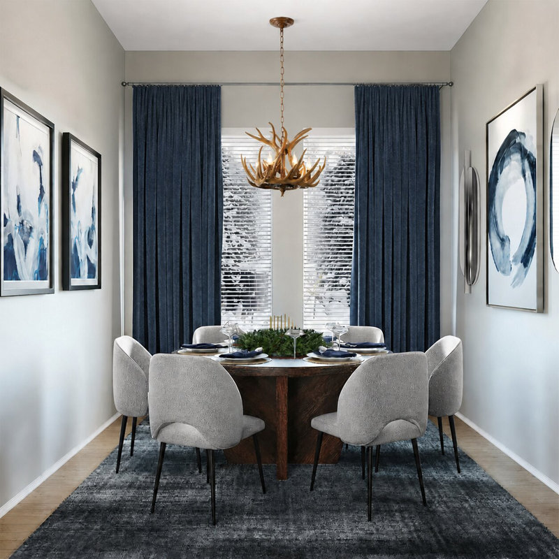 Dimitri 6-Light Brown Antler Chandelier