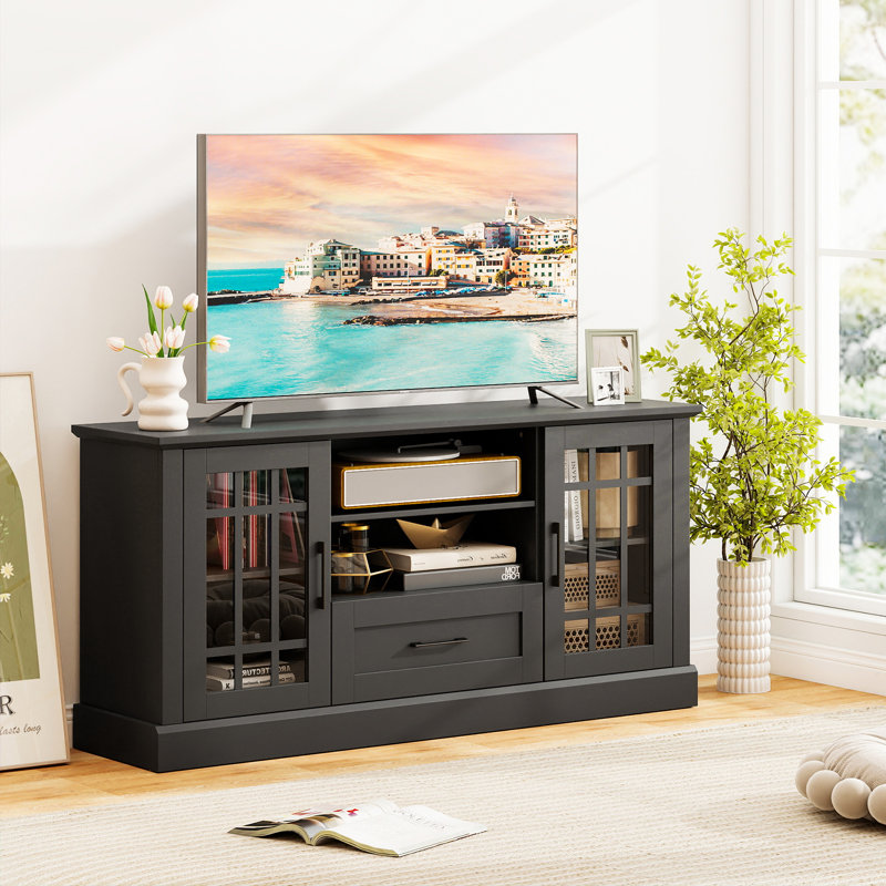 Annabellah Unfinished TV Stand for TVs up to 70", Black