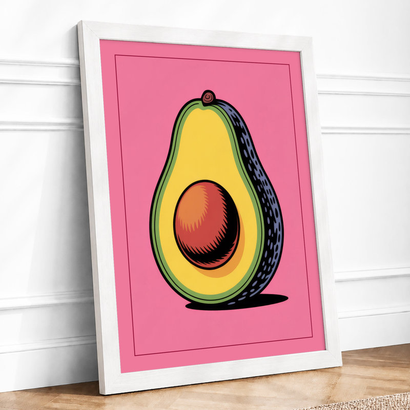 Avocado Heart Modern - Print, A4 - 29.7 x 21.0 cm, White