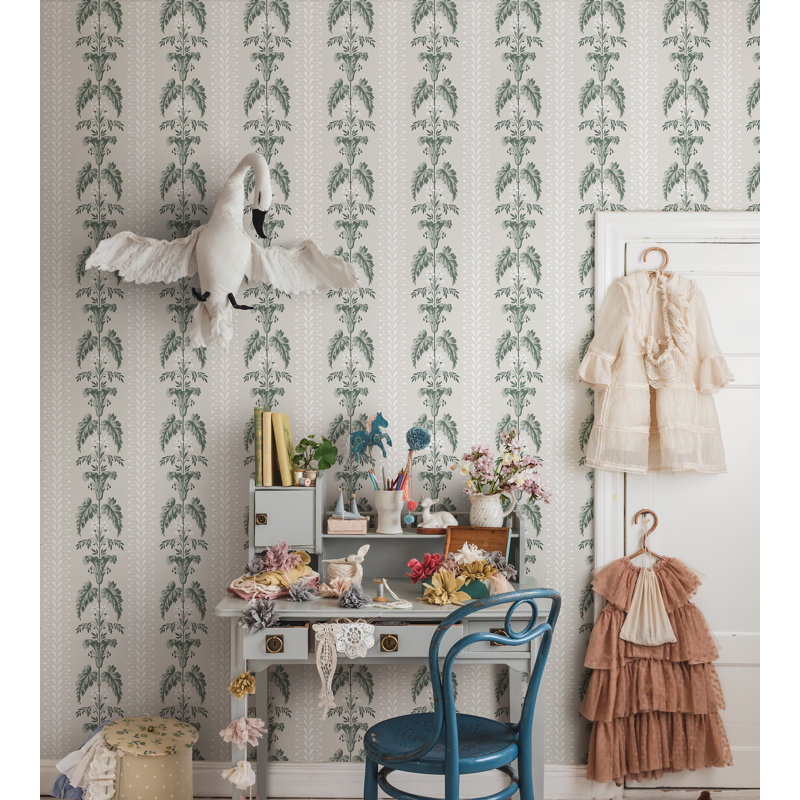 Lofstad Floral Wallpaper Roll, Spring Green