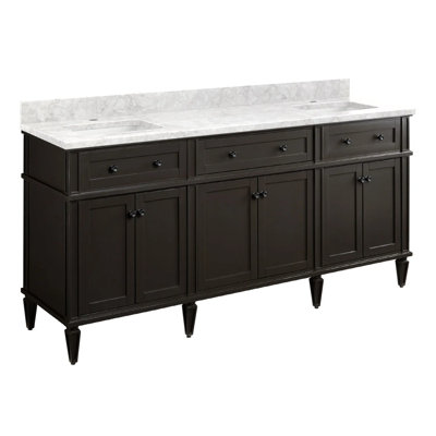 72"" Elmdale Double Bathroom Vanity Set with Rectangular Undermount Sinks -  Signature Hardware, 465115