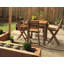 Tabouret de comptoir en bois massif de 26,3 po Cullins