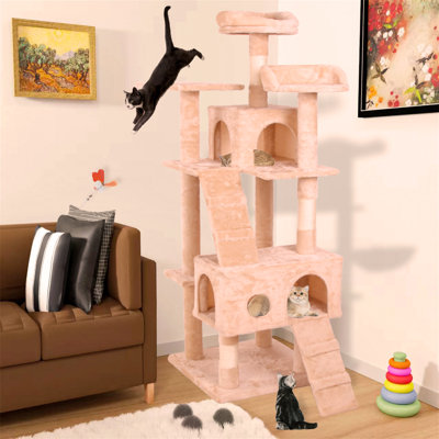 Structure polyvalente pour arbre à chat multi-niveaux pour tous les amis félins