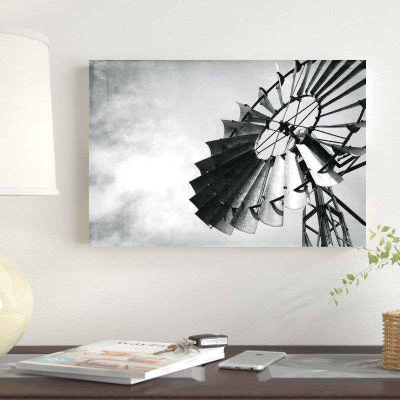 Impression sur toile en noir et blanc, H 12 po x l 18 po