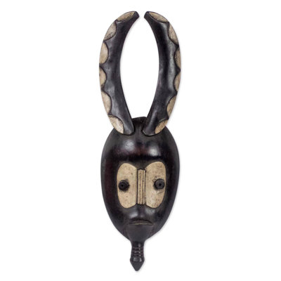 Magnifique masque de bois ivorian gu