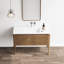 Sahiti 48 po L x 19 po P 1 tiroir Meuble-lavabo autoportant avec évier simple et Comptoir en Surface solide blanc mat
