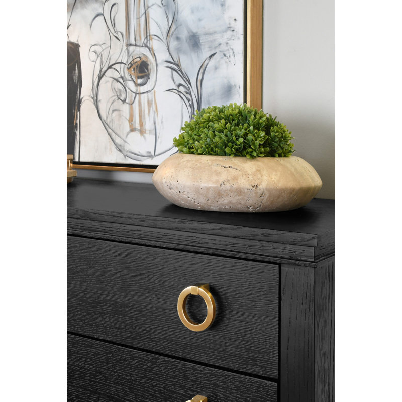 Richmond 60'' W Solid Wood Console Table, Black Oak