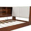 Lit de jour en bois en L avec tablette de rangement, tête de lit tapissier et ports de recharge USB pour un espace limité-1462000374