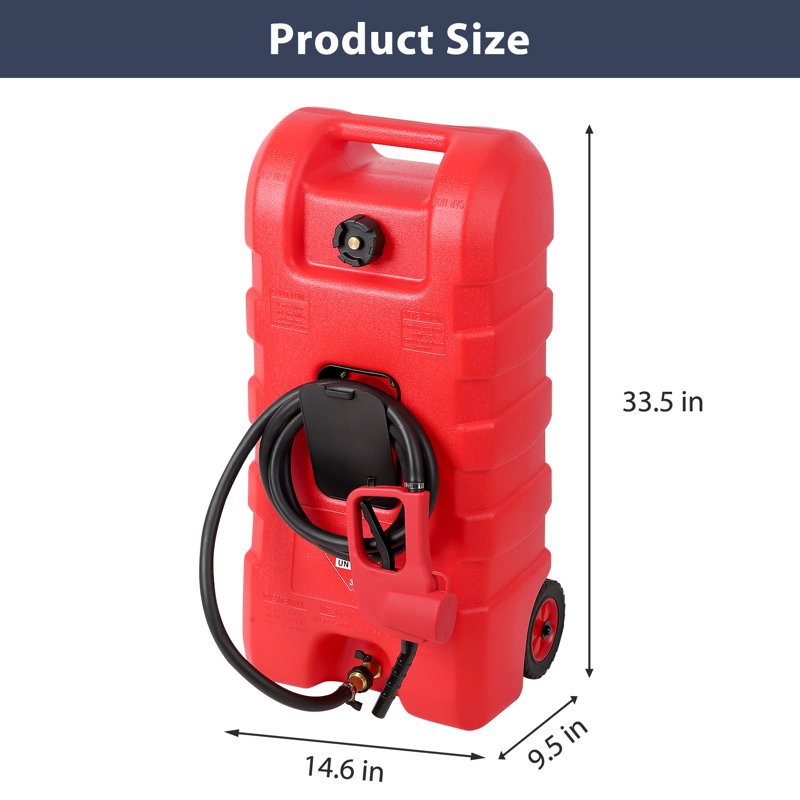 Fuel Caddy, 56.8 L Portable Gas Fuel Tank Container With Le Fluid Transfer Siphon Pump