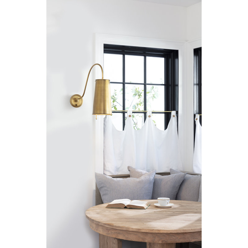 Hattie 1 - Light Armed Sconce, Natural Brass
