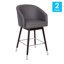 Tabouret de bar à dossier moyen de qualité commerciale avec pieds en bois de hêtre et dossier courbé-546541588-546541590-546541674