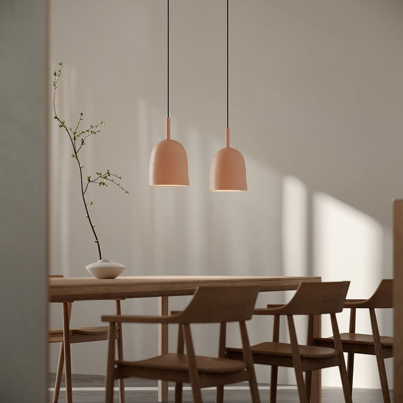 Vessel Pendant Light, Black, Blossom, 18.5'' H x 9'' W x 9'' D