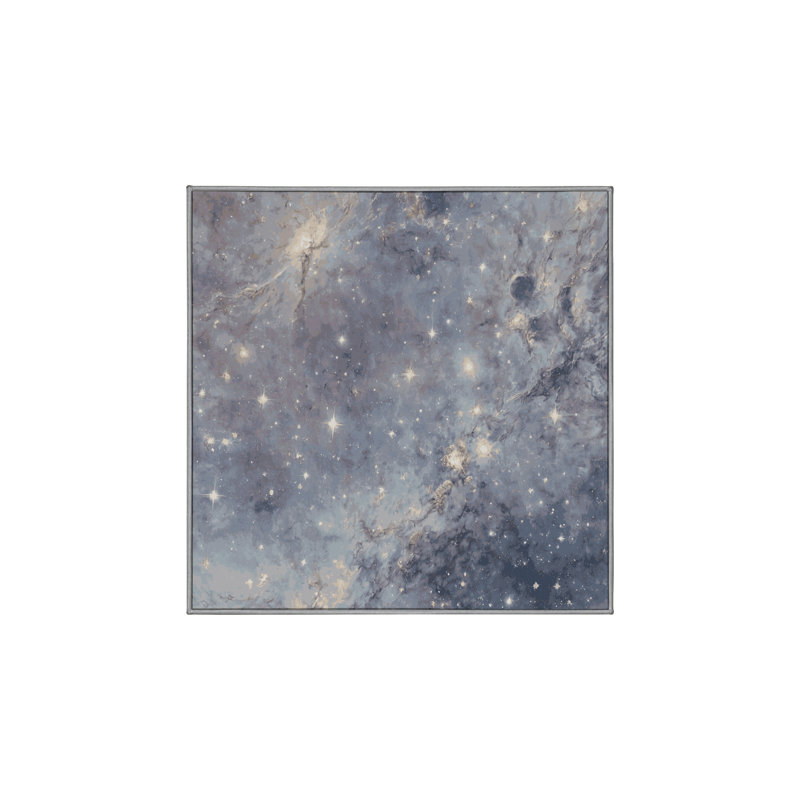 Tapis gris soyeux et moelleux, Carré 6 pi