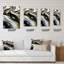 Horloge murale en spirale abstraite liquide liquide noir et blanc-99635540