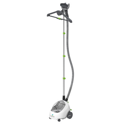 Steamfast SF520 Full Size Fabric Steamer with Insulated Hose Clothes Hanger and Fabric Brush White