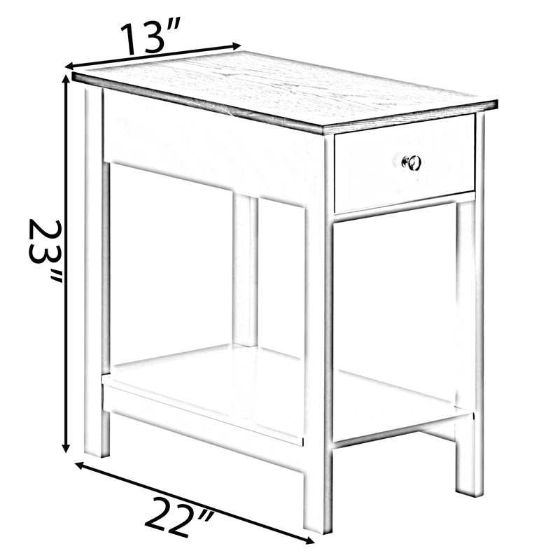Potsdam End Table with Storage
