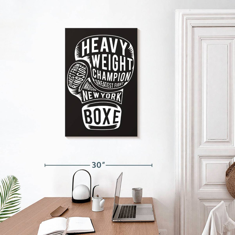 Citation de boxe Sireci, H 30 po x l 20 po