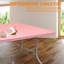 Table pliante rose de 8 pi, table en plastique portative pour le camping, les pique-niques, les fêtes, la table pliante à haute charge