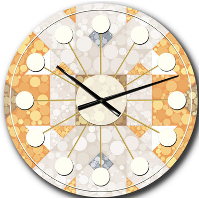 Horloge murale géométrique rétro I - Mid-Century