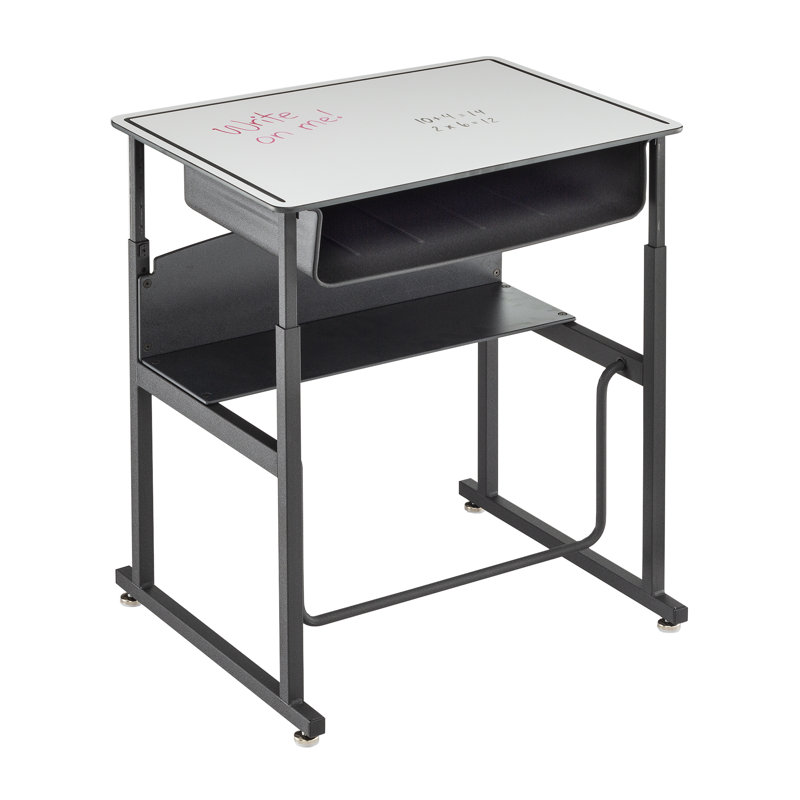 AlphaBetter® Wood Adjustable Height Open Front Desk, 42" H x 28" W x 20" D