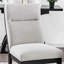 Ensemble de 2 chaises modernes à finition bicolore beige et noire avec pieds fuselés et coussins rembourrés en similicuir
