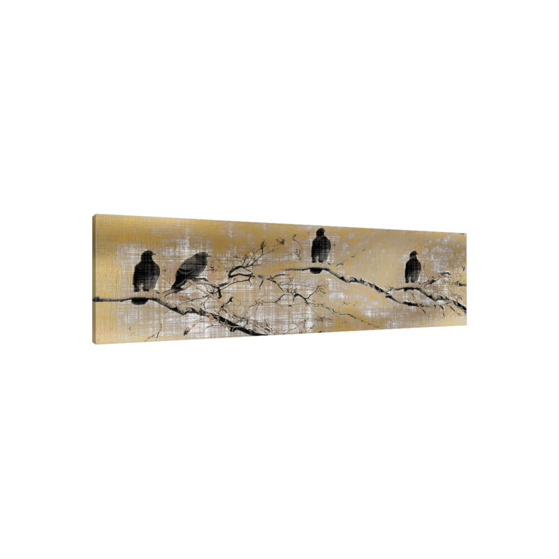 Black Birds by Kimberly Allen - Wrapped Canvas Panoramic Print, 30cm H x 91cm W x 4cm D